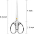 6.3 inch All Stainless Steel Office Scissors,Ultra Sharp Blade Shears,Sturdy Sharp Scissors for Office Home School Sewing Fabric Craft Supplies Mu...