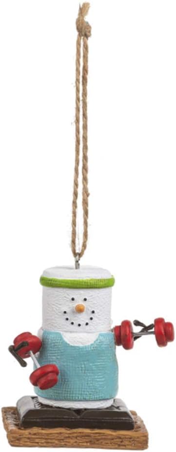 Ganz MX179691 S'Mores Weightlifter Ornaments, Set of 2, 2.63 Inches Height, Multicolor...