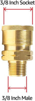 YAMATIC Pressure Washer Adapter Couplers, 3/8'' Quick Connect Socket to 3/8'' Male NPT Fitting, Quick Connector for 3/8'' Pressure Washer Hose and...