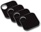 MightySkins Protective Vinyl Skin Decal (4 Pack) Compatible with Tile Key Finder Phone Finder wrap Cover Sticker Skins Solid Black...