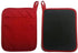 Home Collection Set of 2 Red And 2 Black Neoprene Pot Holders...