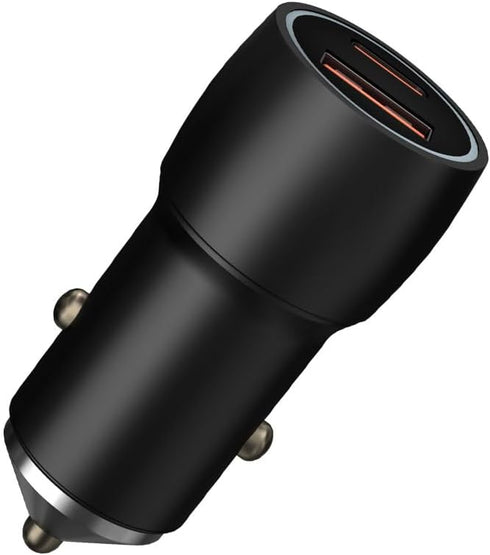 USB C Car Fast Charger Light up USB Cigarette Lighter Dual Fast Charging Adapter Car Charger Black...