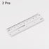 2Pcs White Film Flexible Ruler 4 Inch 0.1mm Scale PET Plastic Folding Straight Ruler Calibration Soft Ruler Measuring Tool for Factory, Transparen...