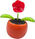 Solar Powered Dancing Flower Swinging Animated Dancer Toy Car Decoration for Car Dashboard Office Desk Decoration - Rose...