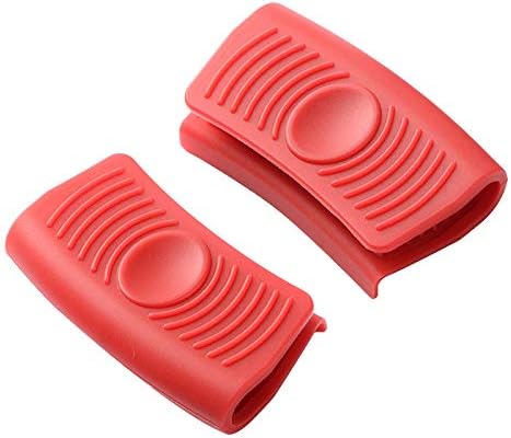2Pairs Silicone Assist Handle Holder Grip, Heat Resistant Scald-Proof Insulated Sleeves Cover for Hot Frying Pans, Griddles, Skillets, Oven Trays(...