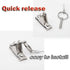 Boat Bimini Pin 4PCS Quick Release Pin 1/4" Diameter w/Lanyard Prevents Loss, Full 316 Stainless Steel, boat tops and support poles sailboat Acces...