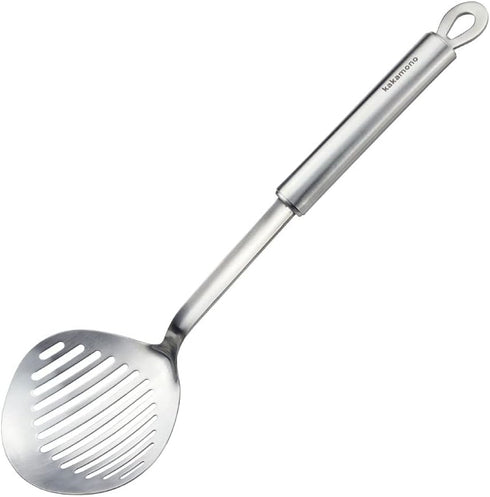 Skimmer Slotted Spoon kitchamajigs Strainer Ladle Heavy Duty 304 Stainless Steel Metal Spatula - Skimmer Slotted Spoon, Cooking Spoon for KitchenS...