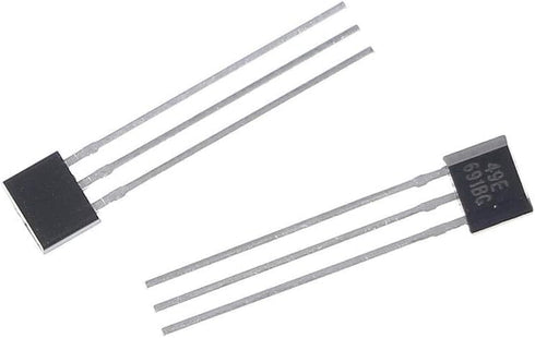 10Pcs Black Hall Element 49E Oh49E Ss49E Linear Sensor Hall Sensor Hall Effect Sensors Industrial Electrical...