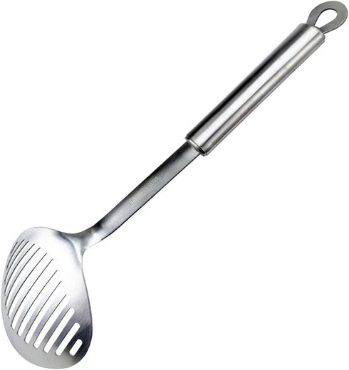 Skimmer Slotted Spoon kitchamajigs Strainer Ladle Heavy Duty 304 Stainless Steel Metal Spatula - Skimmer Slotted Spoon, Cooking Spoon for KitchenS...