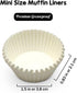 Food Grade Mini Cupcake Liners White Greaseproof Paper Muffin Baking Cups, 500-Count...