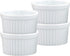 HIC Kitchen Souffle Ramekin Set, Fine Porcelain, 4-Ounce, Set of 4...