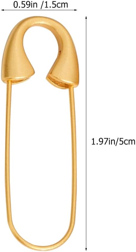 SEWACC 5pcs Heavy Duty Safety Pin Brooch Pin Brooches Metal Spring Lock Pin Fasteners Dresses Sewing Crafting Making for Clothes Hats Skirts Garme...