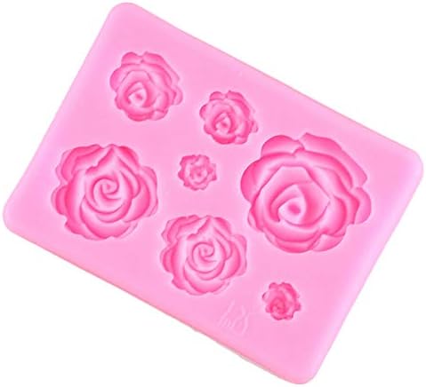 2PCS Rose Flowers silicone molds Cake Chocolate Mold wedding Cake Decorating Tools Fondant Sugarcraft Cake Molds...