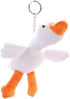 White Plush Duck Car Keychain, Cotton Filling Stuffed Animal Fluffy Duck Plushie Car Keychain Hanging Charms...