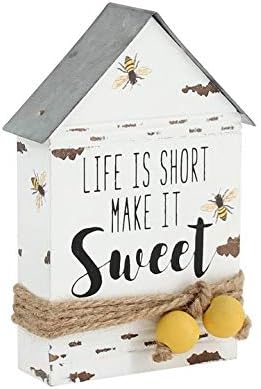 Collins Painting House Shaped Wood Block Sign (Life is Short Make it Sweet)...
