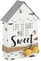 Collins Painting House Shaped Wood Block Sign (Life is Short Make it Sweet)...