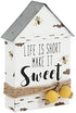 Collins Painting House Shaped Wood Block Sign (Life is Short Make it Sweet)...