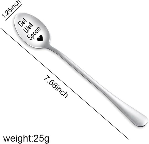 Get Well Soon Gifts Spoon for Best Friend Friendship Gifts for Girls Boys Inspirational Cheer Up Gifts for Daughter Sister Surgery Recovery Gifts ...