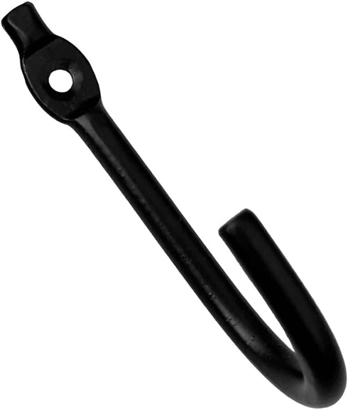 Hand Forged Metal Wall Hook Set of 6 Pcs Wrought Iron Handmade Wall Mounted Towel Hooks Rack Black Finish Wall Hooks by Living Ideas...
