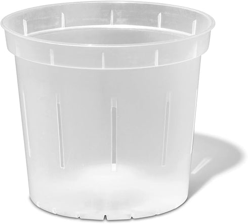 rePotme 4 inch Orchid Pot 3 Pack - Slotted Orchid Pots with Holes for Repotting (Crystal Clear)...