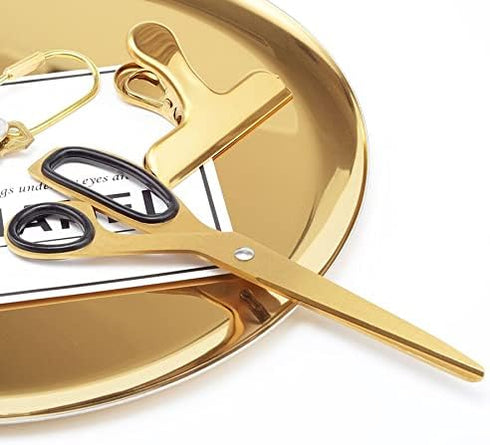 8" Multipurpose Scissors Stainless Steel Sharp Scissors Craft Scissors Office Household Scissors for Office Home General Use Gold...