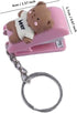 Portable Cartoon Mini Stapler with Keychain, Rabbit Desktop Stapler Set with 1000PCS Staples, Cute Bear Home Key Ring Stapler for Office School St...