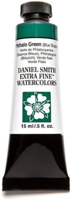 Daniel Smith Extra Fine Watercolor 15ml Paint Tube, Phthalo Green Blue Shade (284600078), 0.5 Fl Oz (Pack of 1)...