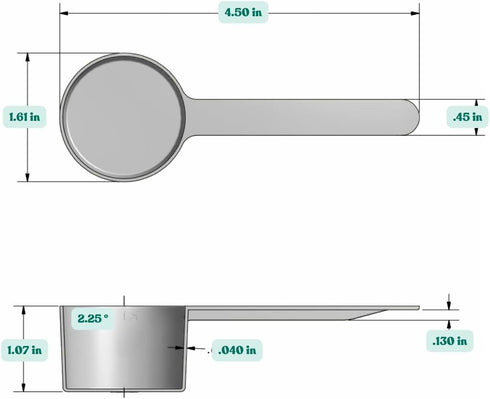 2 Tablespoon (1/8 Cup | 1 Oz. | 6 Teaspoon | 29.6 mL) Long Handle Scoop for Measuring Coffee, Pet Food, Grains, Protein, Spices and Other Dry Good...