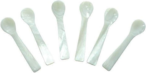 6 Pcs Hand craft shell caviar spoon 2.5 Inches...