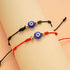 COLORFUL BLING Upgraded 7 Knots Evil Eye Bracelet with Message Card Adjustable Lucky Red String Bracelet Set Kabbalah Protection Friendship Wish B...