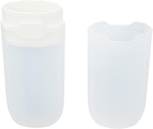 4 Pcs Portable Travel Toothbrush Case PP Plastic Toothbrush Storage Box Toothbrush Bucket Toothbrush Container (Translucent White)...