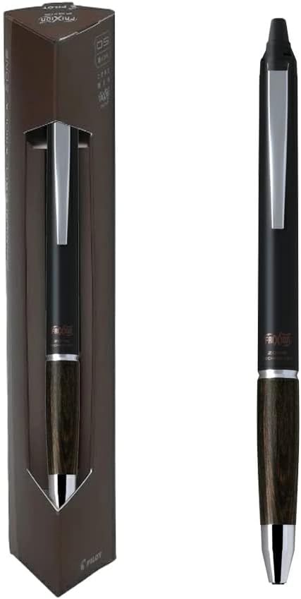 Pilot Japan Frixion Ball Knock Zone Gel Ink Ballpoint Pen Dark Brown 0.5mm Black Ink LFBKZ-2SEF-DBN Japan Import With Original Stylus Ballpoint To...
