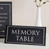 ANGEL & DOVE Set of 2 Black Funeral Memory Table Signs - for Condolence Book, Memorial, Celebration of Life...
