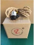 Industrial Weatherproof Ceiling Pendant Light Kit with Twisted Hemp Rope Hanging Lighting Cord Fixture 16.6FT Outdoor Chandelier for Industrial DI...