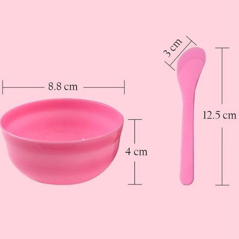 AKOAK Facial Mask Mixing Bowl + Spoon, Reusable Color mixing Bowl, Suitable for Facial Mask, Mud Mask and Other Skin Care Products (3.4 inch, 10 P...