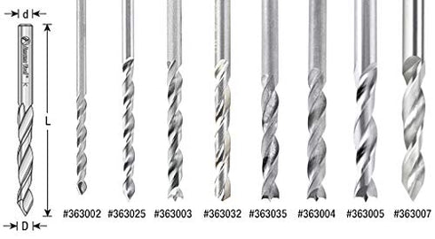 Amana Tool - 363002 Solid Carbide Drill Bit R/H 2mm Dia x 49mm Long x 2mm Shank...