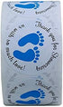 Gender Neutral Baby Shower Stickers?Thank You for Showering Us with So Much Love Round Labels Blue Baby Footprint Stickers,...