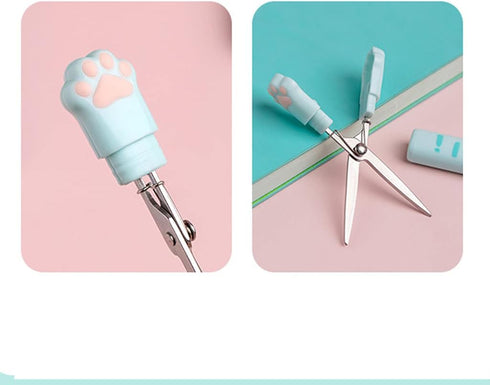 Multi-Purpose Mini Scissors Portable Functional Scissors Sewing Scissors Lovely Cats Paws Design for Art Crafts Projects...