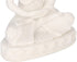 AUNMAS Buddha Meditation Statue, Small Sitting Sandstone Carving Harmonious Figurine for Home Office Desktop Decoration, White 4.3Inch...