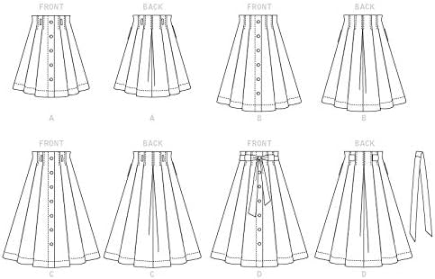 McCall Pattern Company McCall's Women's Knee Length Pleated Skirt, Sizes 14-22 Sewing Pattern...