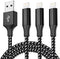 MenoSupp Phone Charger Cable Fast Charging Nylon Braided Long Cord USB Cables...