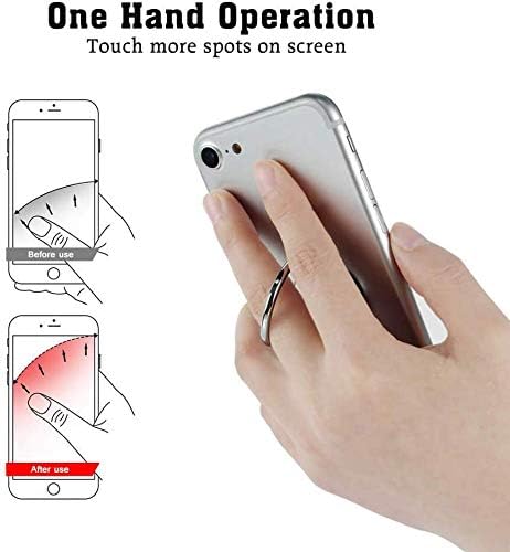 Bee Shape Style Alloy Color Paint Panel 360°Rotation Cell Phone Ring Holder Stand,Compatible for iPhone Samsung LG and Other Smartphones (Purple)...