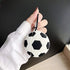 Silicone Case for Airpods 2 &1, Cute Cool Basketball Football Soccer Soft Cover with Anti-Lost Keychain (Football Case)...