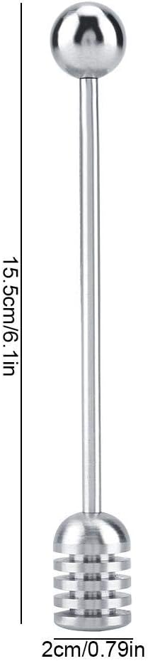 Fdit Solid Stainless Steel Honey Dipper Drizzler Stirrer Spoon Mixing Stick Tool...
