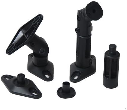 VideoSecu 2 Satellite Speaker Wall Ceiling Mounts Brackets 1EH (Black, 2 Pack)...