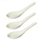3 pcs Asia Porcelain Soup Spoon Ceramic Rice Spoons Chinese Won Ton Spoons for Home, Kitchen, or Restaurant, White...