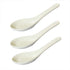 3 pcs Asia Porcelain Soup Spoon Ceramic Rice Spoons Chinese Won Ton Spoons for Home, Kitchen, or Restaurant, White...