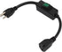 1.5Feet Waterproof Extension Power Cord, in-Line On-Off switch Extension Cable, SJTW 14AWG 3C Waterproof,Max.20A 125V Heavy Duty Inline Switch AC ...