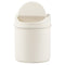 Plastic 0.7 Gallon Tiny Garbage Can, Mini Trash Can with Swing-Top Lid, White...