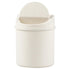 Plastic 0.7 Gallon Tiny Garbage Can, Mini Trash Can with Swing-Top Lid, White...